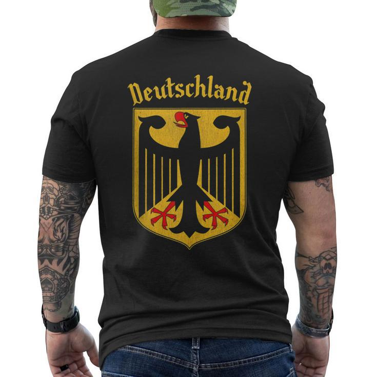 German Eagle Deutschland Coat Of Arms Flag Souvenir Men's T-shirt Back Print