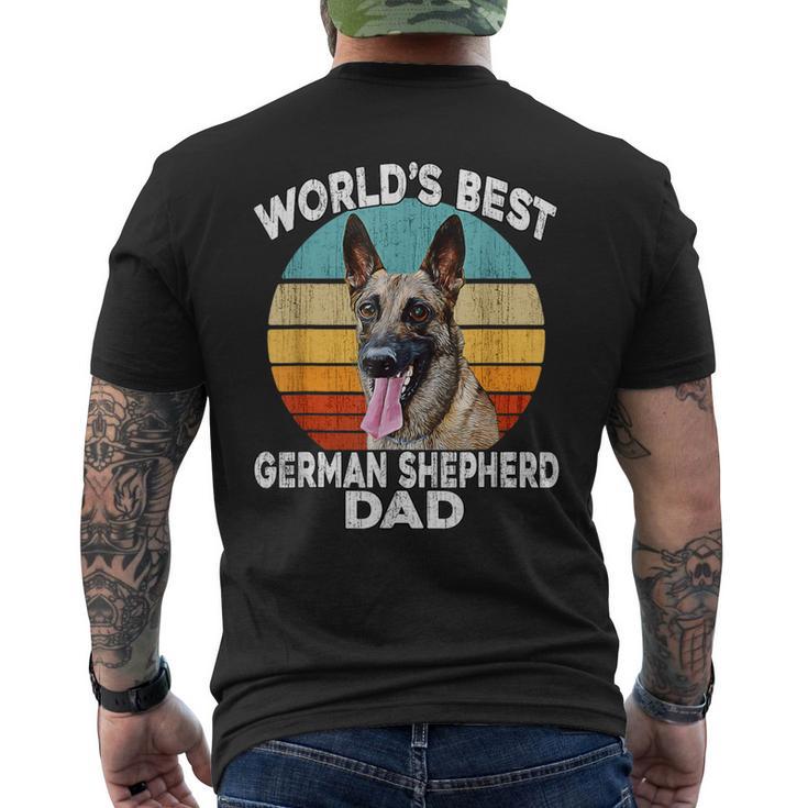 German Shepherd Dog Father's Day Men's T-shirt Back Print