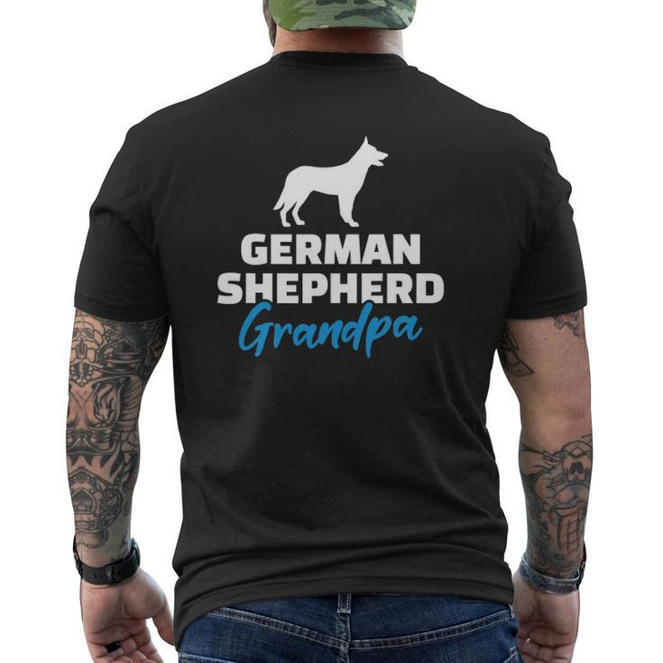German Shepherd Grandpa Pet Lover Mens Back Print T-shirt