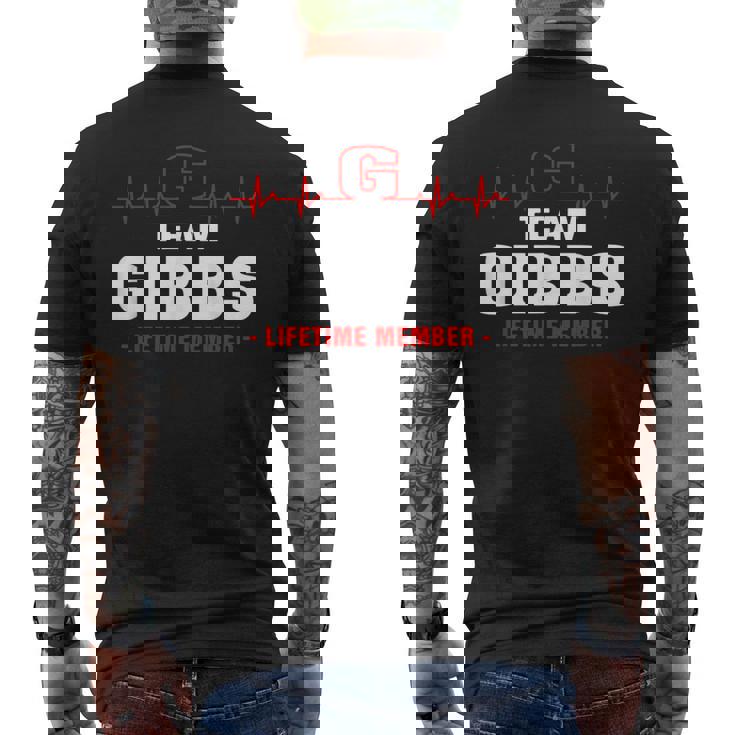 Gibbs Surname Family Last Name Team Gibbs Lifetime Member Men's T-shirt Back Print