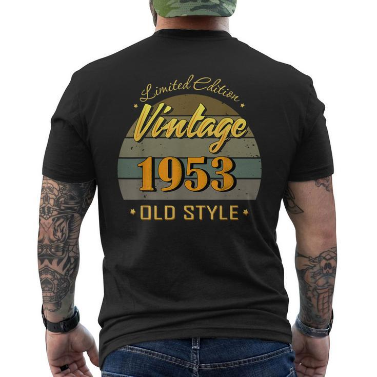 69 Year Old 69Th Birthday Decorations 1953 Vintage Men's T-shirt Back Print