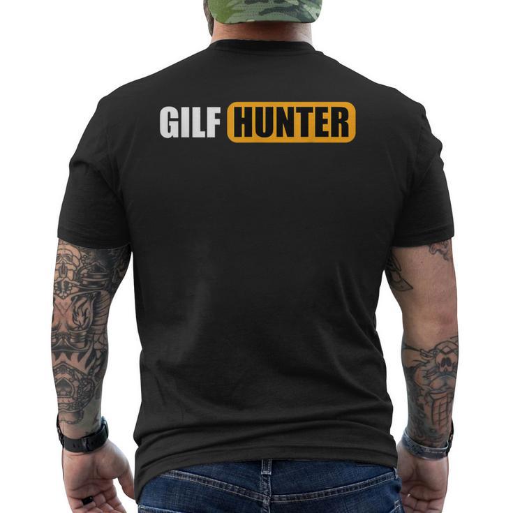 GILF Hunter Schwarzes Kurzärmliges Herren-T-Kurzärmliges Herren-T-Shirt, Lustiges Design in Gelb und Weiß