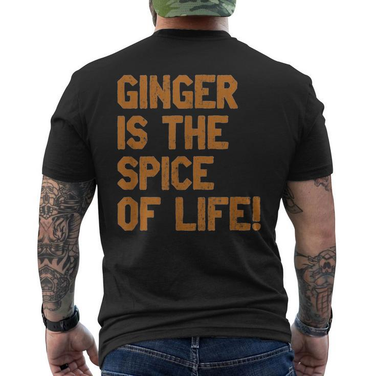 Ginger Is The Spice Of Life Distressed Fun T Men's T-shirt Back Print