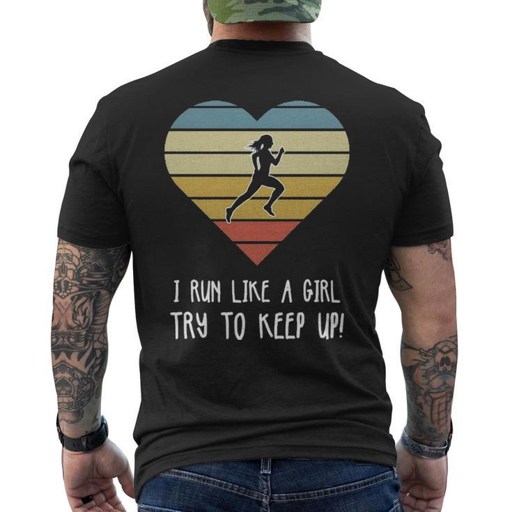 Girls Cross Country Running Men's T-shirt Back Print