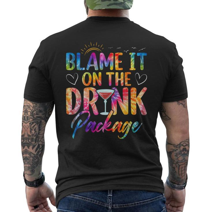 Girls Cruise Blame It On The Drink Package Drinking Booze Men's T-shirt Back Print