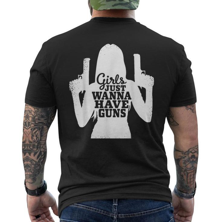 Girls Just Wanna Have Guns Female Sport Shooters Men's T-shirt Back Print