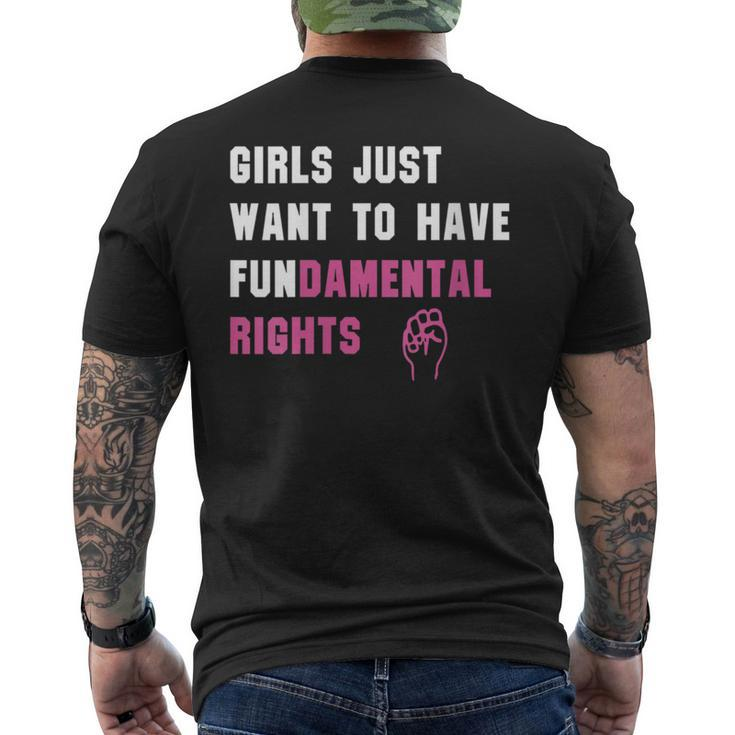 Girls Just Want To Have Fundamental Rights T Men's T-shirt Back Print