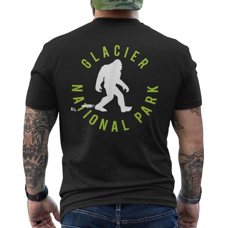 Glacier National Park Bigfoot T Men's T-shirt Back Print