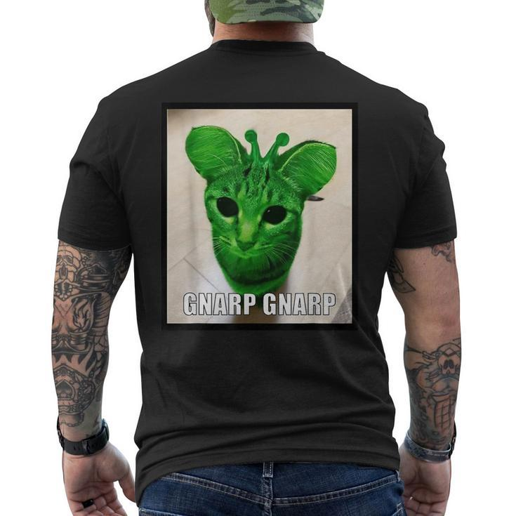 Gnarp Cat Silly Alien Cat Meme Men's T-shirt Back Print