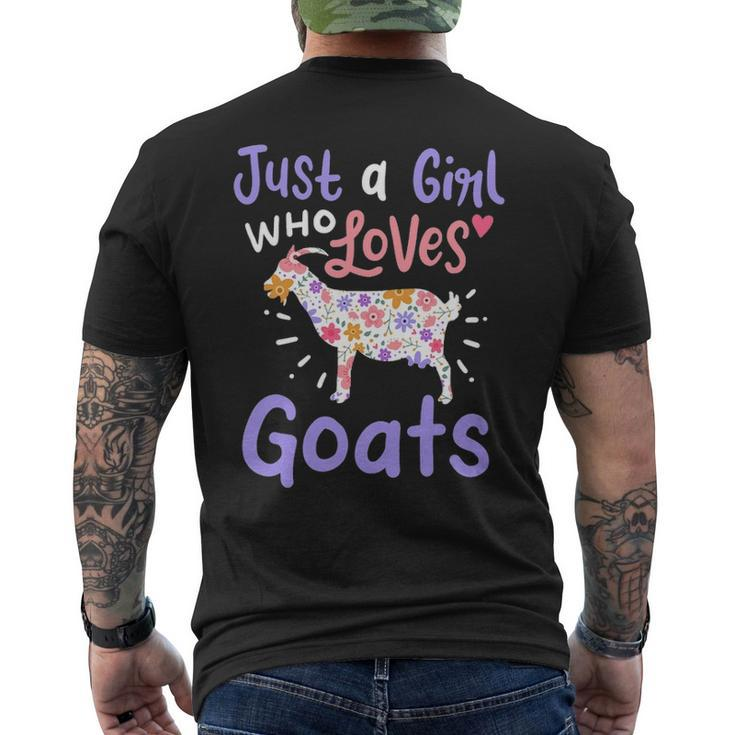 Just A Girl Who Loves Goats Goat Men's T-shirt Back Print
