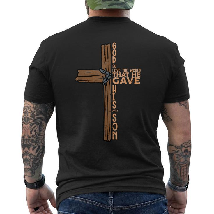 God So Loved The World John 316 Easter Religious Women Men's T-shirt Back Print