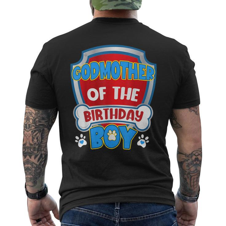 Godmother Of The Birthday Boy Dog Paw Family Matching Men's T-shirt Back Print