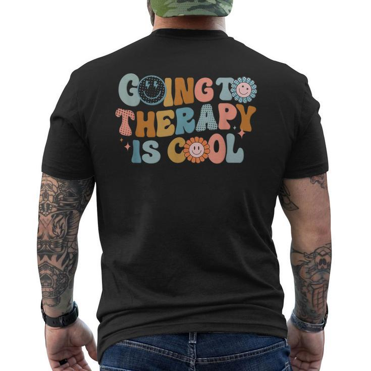 Going To The Therapy Is Cool Retro Feminist Men's T-shirt Back Print