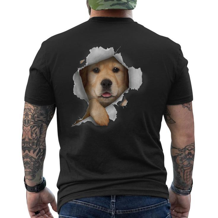Golden Retriever Dog Dog Lover Golden Retriever Men's T-shirt Back Print