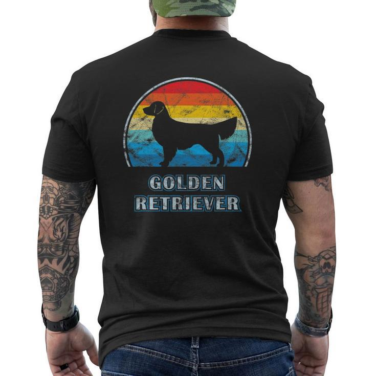 Golden Retriever Vintage Dog Mens Back Print T-shirt