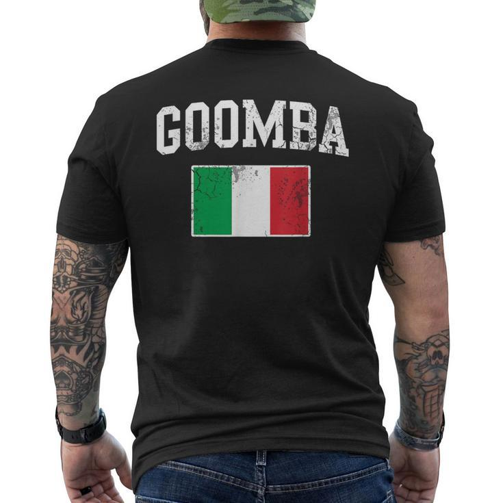 Goomba Italian Flag Italia Italy Vintage Distressed Men's T-shirt Back Print