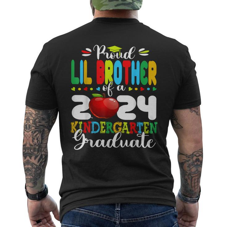 Graduation Proud Lil Brother Of A 2024 Kindergarten Graduate Men's T-shirt Back Print