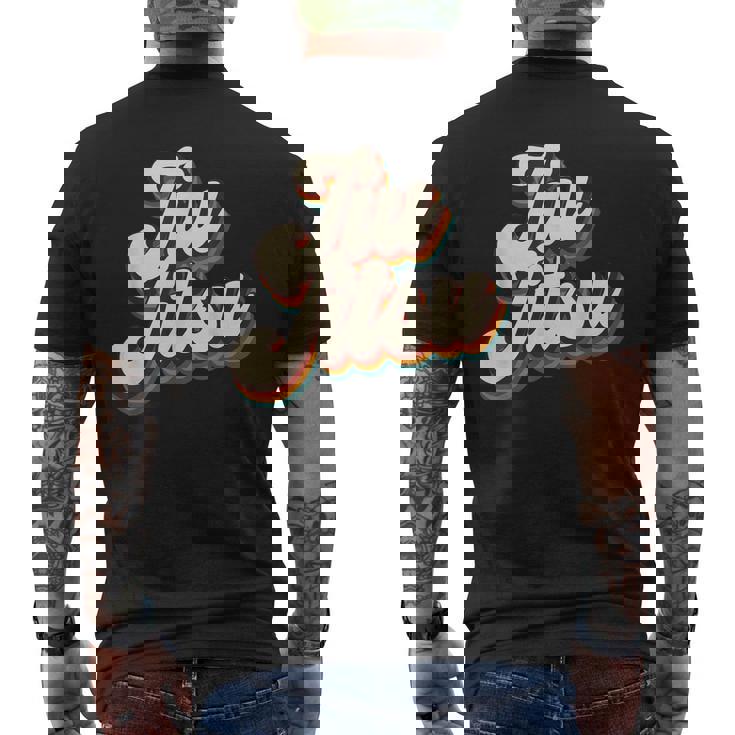 Gráfico Retro De Jiu Jitsu Jiu Jitsu Camiseta Hombre Estampado Espalda
