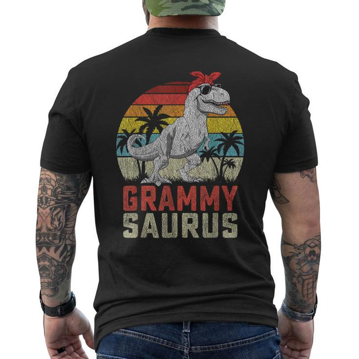 Grammysaurus T Rex Dinosaur Grammy Saurus Mother's Family Men's T-shirt Back Print