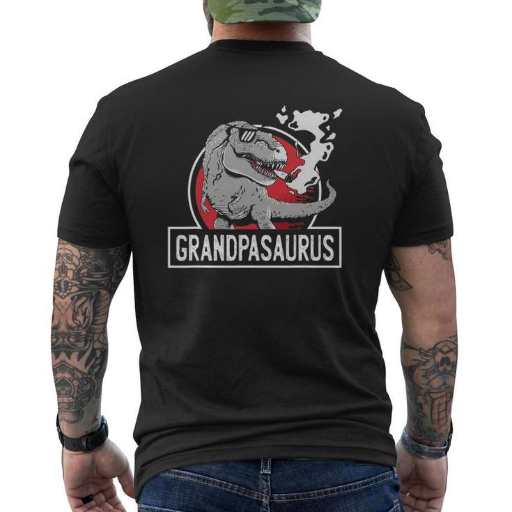 Grampasaurus Rex Grandfather Grampa Dinosaurs Grandpasaurus Mens Back Print T-shirt