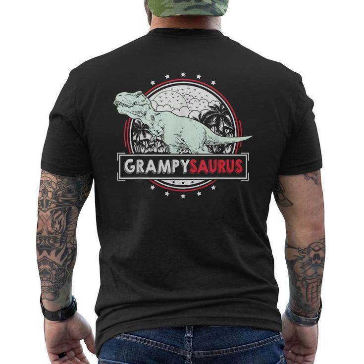 Grampysaurus For Grampy Fathers Day T Rex Dinosaur Men's T-shirt Back Print