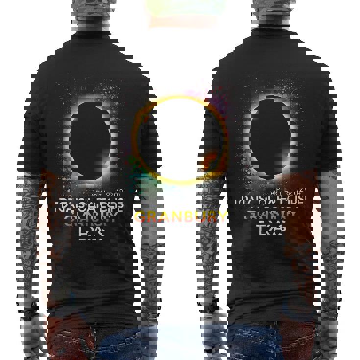 Granbury Texas Totality Total Solar Eclipse April 8 2024 Men's T-shirt Back Print