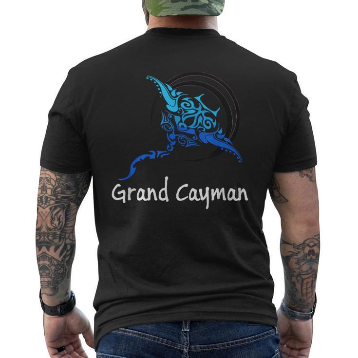 Grand Cayman Tribal Stingray Retro Souvenir Men's T-shirt Back Print