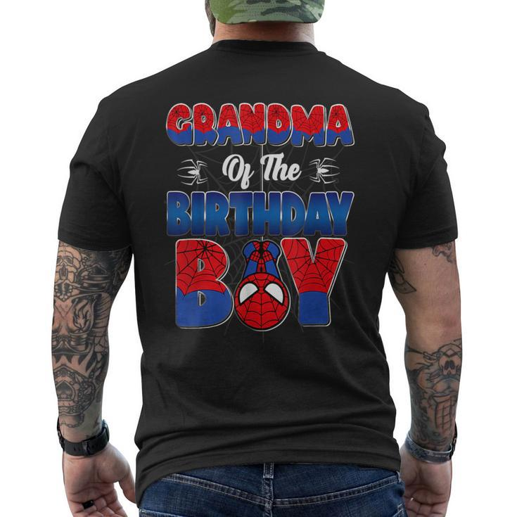 Grandma Of The Birthday Boy Spider Family Matching Men's T-shirt Back Print