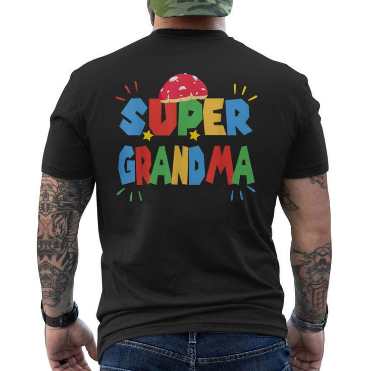 Grandma Gamer Super Gaming Matching Men's T-shirt Back Print