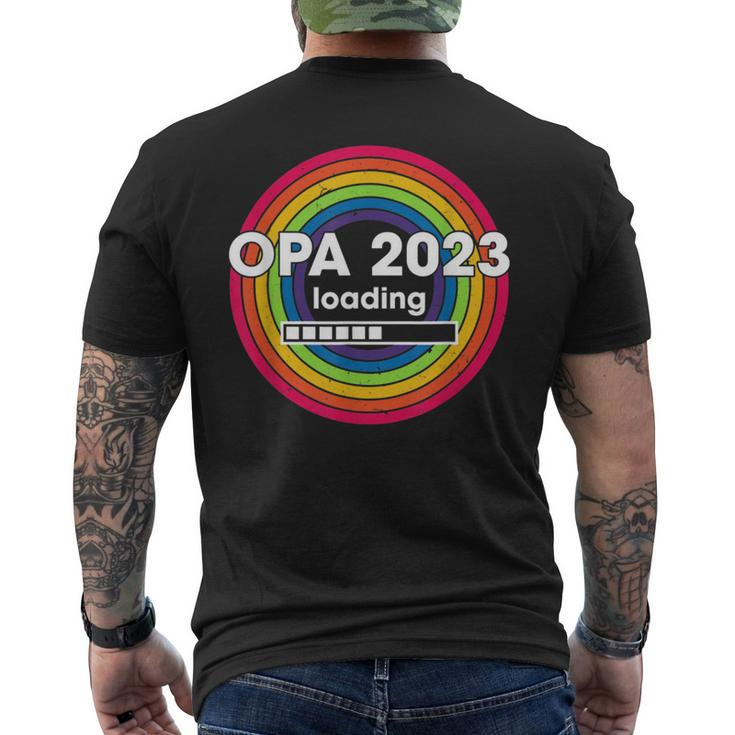 Grandpa 2023 Loading Werdender Opa Newborn Grandpa Men's T-shirt Back Print