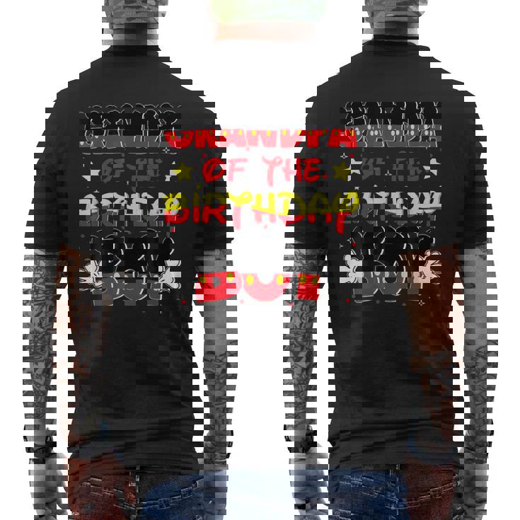 Grandpa Of The Birthday Boy Mouse Family Matching Men's T-shirt Back Print