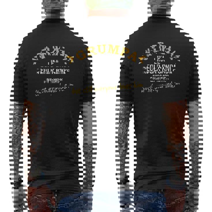 Grandpa Grumpa Mens Back Print T-shirt