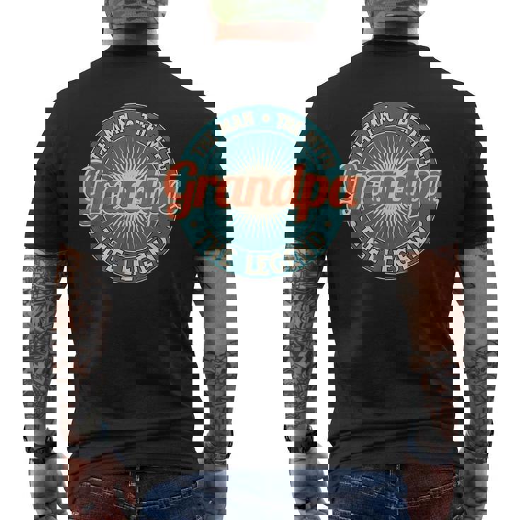 Grandpa The Man The Myth The Legend Grandfather Men's T-shirt Back Print