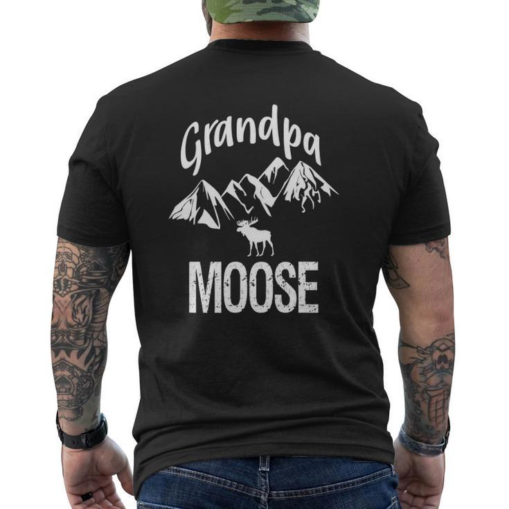 Grandpa Moose Grandfather Moose Woodland Animal Tee Mens Back Print T-shirt