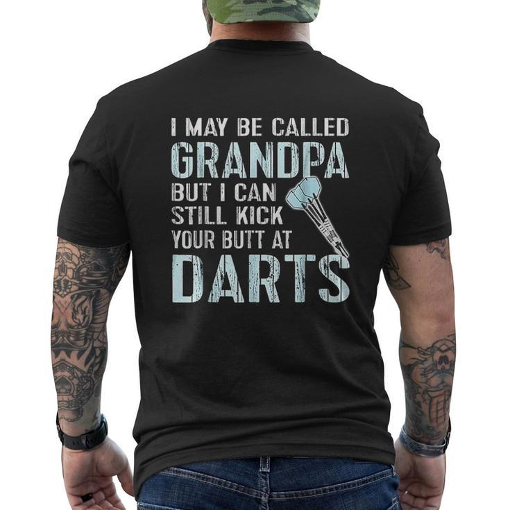 Grandpa Team League Darts Mens Back Print T-shirt