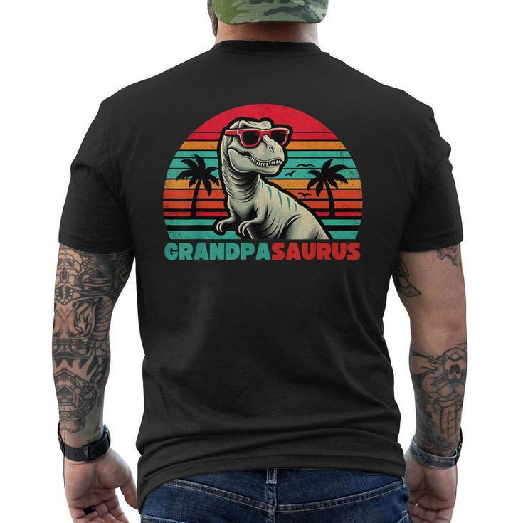 Grandpasaurus T Rex Grandpa Saurus Dinosaur Family Men's T-shirt Back Print