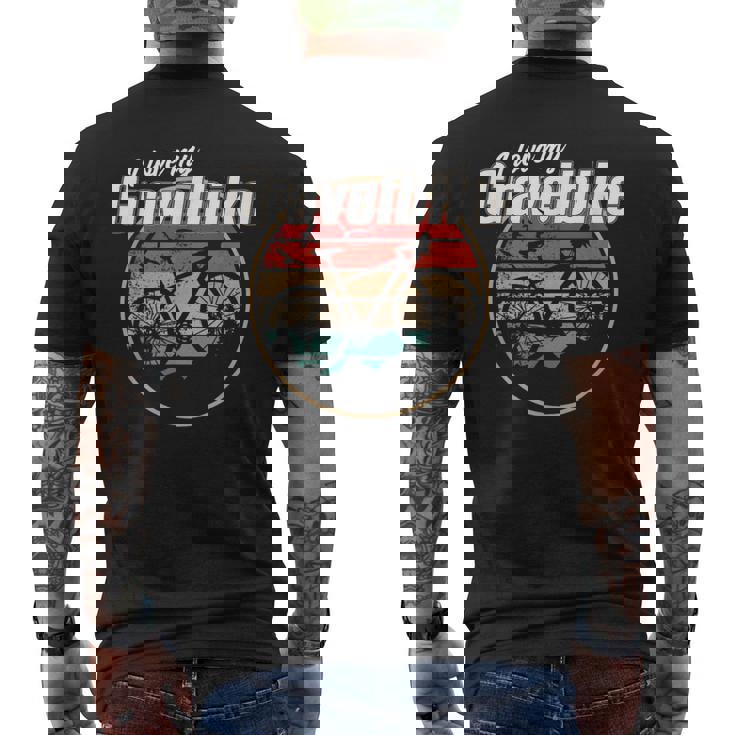 Gravelbiker I Gravel Bike Retro I Gravelbike Camiseta Hombre Estampado Espalda