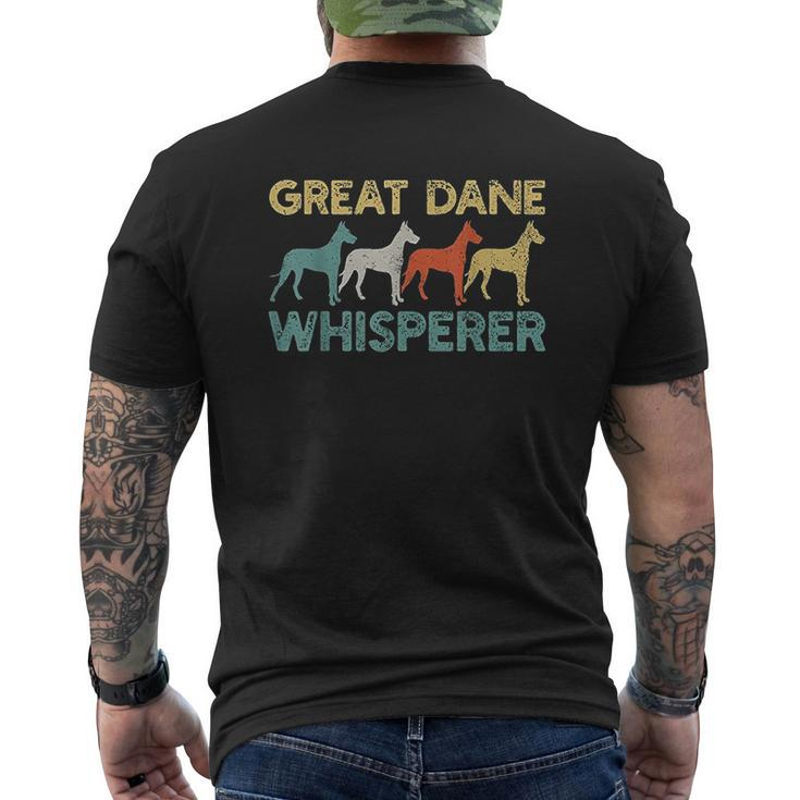 Great Dane Dog Retros Mens Back Print T-shirt