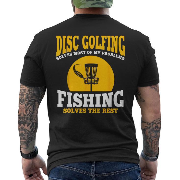 Great Disc Golf And Fishing Men's T-shirt Back Print