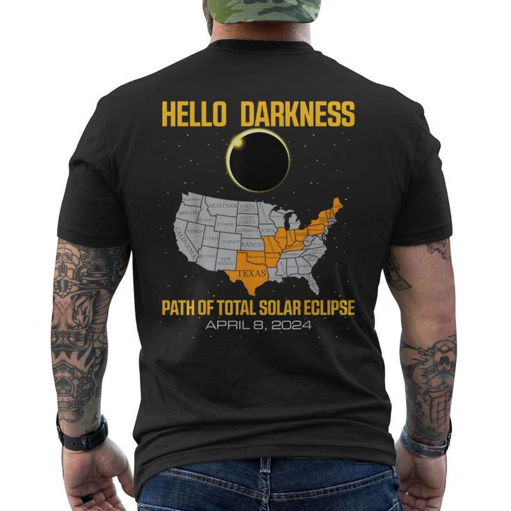 Great North American Path Of Total Solar Eclipse In April 08 Men's T-shirt Back Print