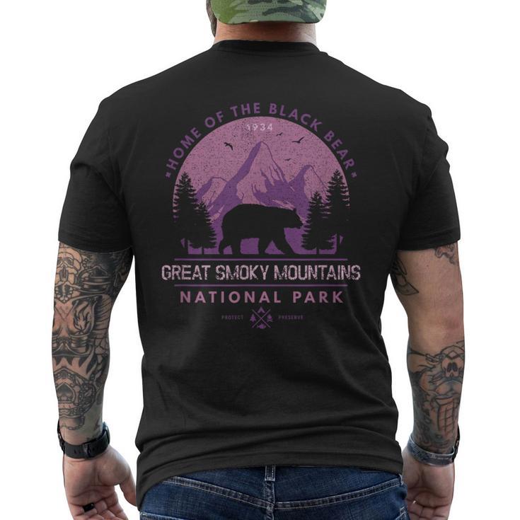 Great Smoky Mountains National Park Home Of Black Bear Men's T-shirt Back Print