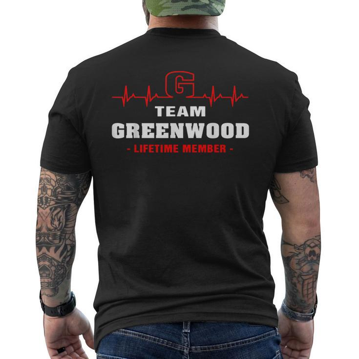 Greenwood Surname Family Name Team Greenwood Lifetime Member Men's T-shirt Back Print