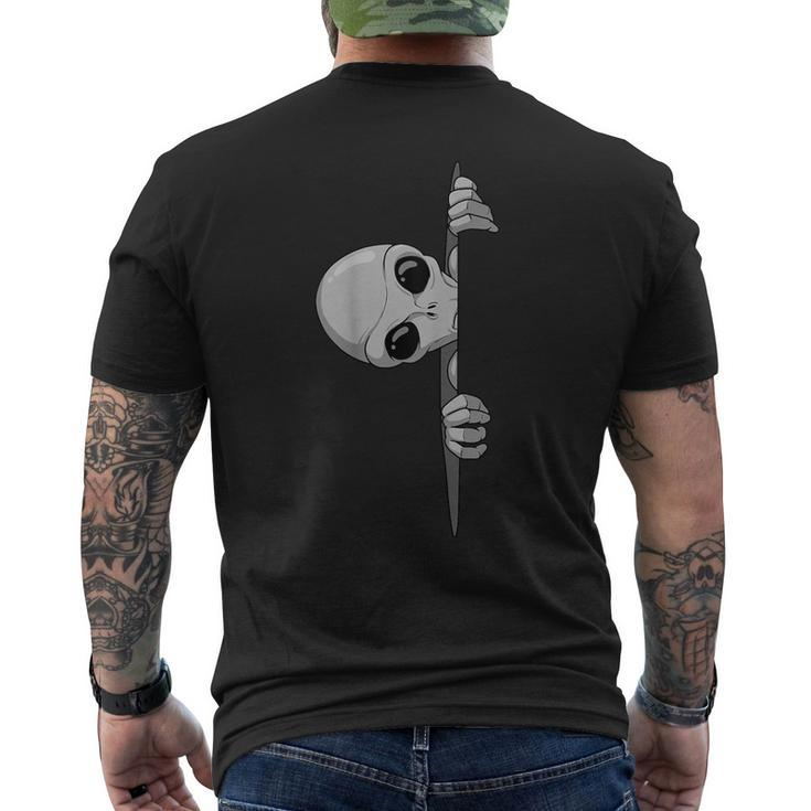 Grey Alien Area 51 Ufo Abduction Space Visitor Foreigner Men's T-shirt Back Print