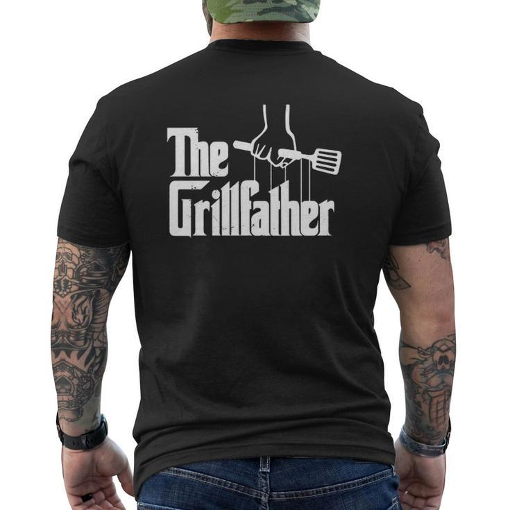 The Grillfather Dad Chef Grilling Grill Master Bbq Mens Back Print T-shirt
