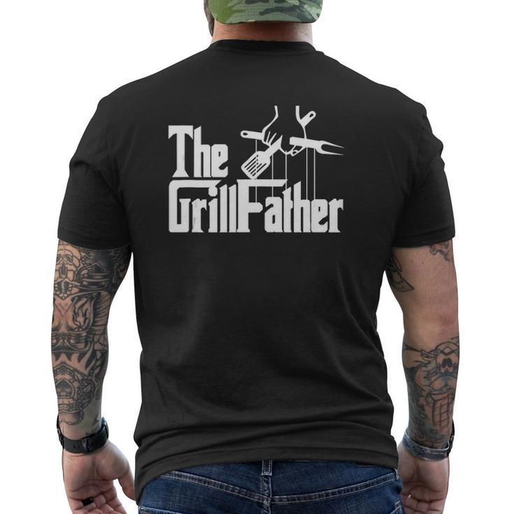 The Grillfather Barbecue Grilling Bbq The Grillfather Mens Back Print T-shirt