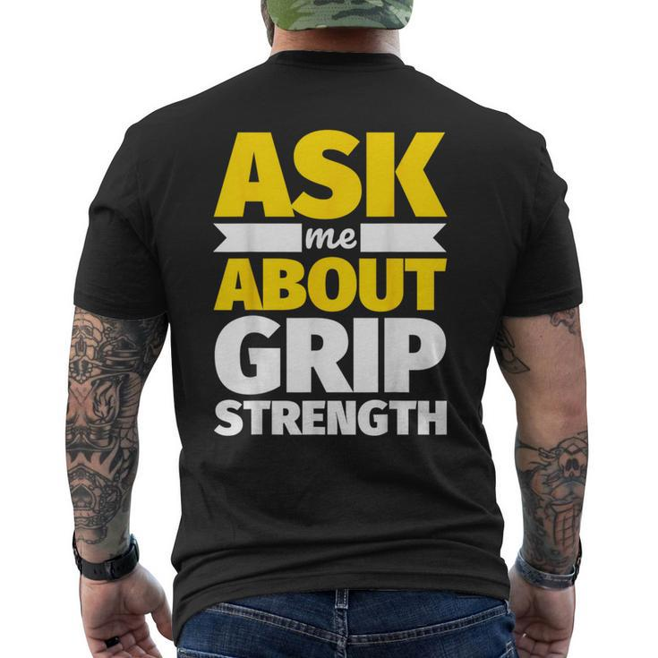 As Me About Grip Strength Weightlifting Men's T-shirt Back Print
