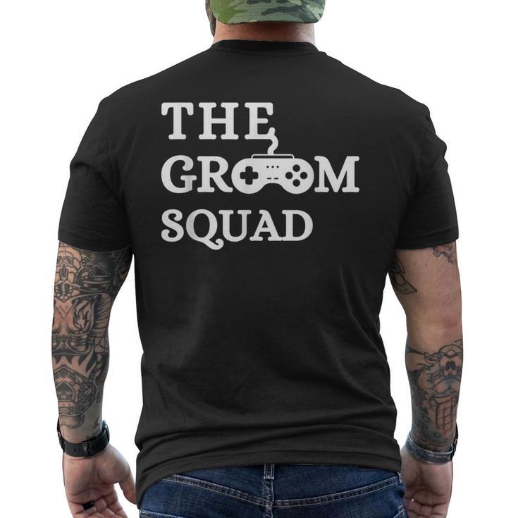 Groom Squad Wedding Bachelor Party Groomsmen Game Party Men's T-shirt Back Print