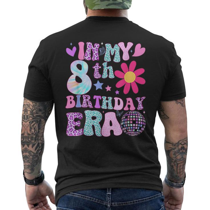 Groovy In My 8Th Birthday Era 8 Years Old Men's T-shirt Back Print