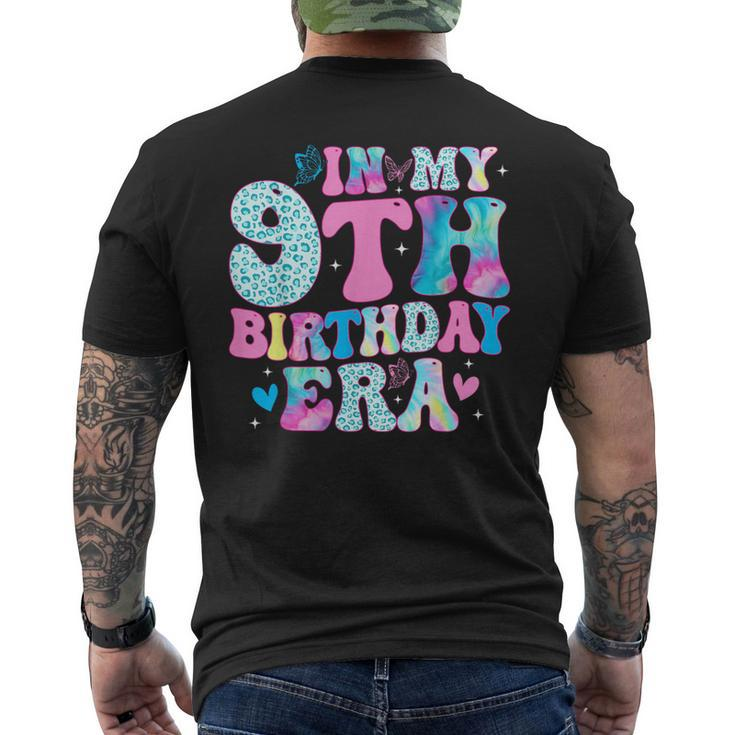 Groovy In My 9Th Birthday Era Nine 9 Years Old Birthday Men's T-shirt Back Print