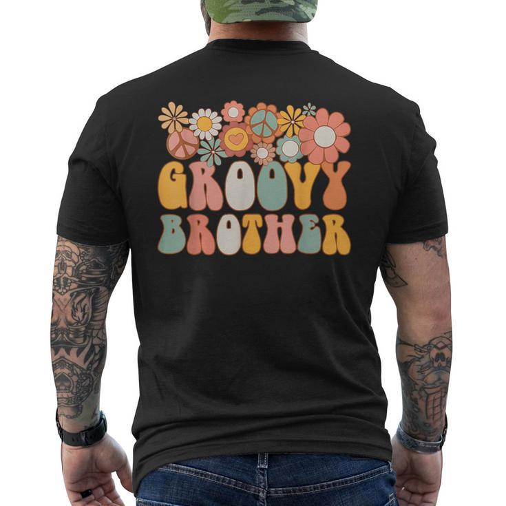Groovy Brother Retro 60S 70S Hippie Family Matching Big Bro Men's T-shirt Back Print